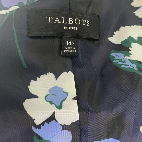 Talbots Marine Blue Wool Blazer Size 14P - Picture 11 of 14